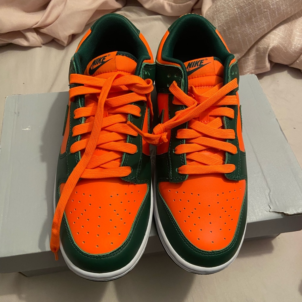 Nike Orange and Green Sneakers